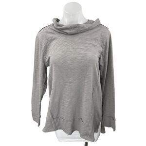 NEW Escape Women's Gray Heather Long Sleeve Hoodie Hooded Sweatshirt Top Size M
